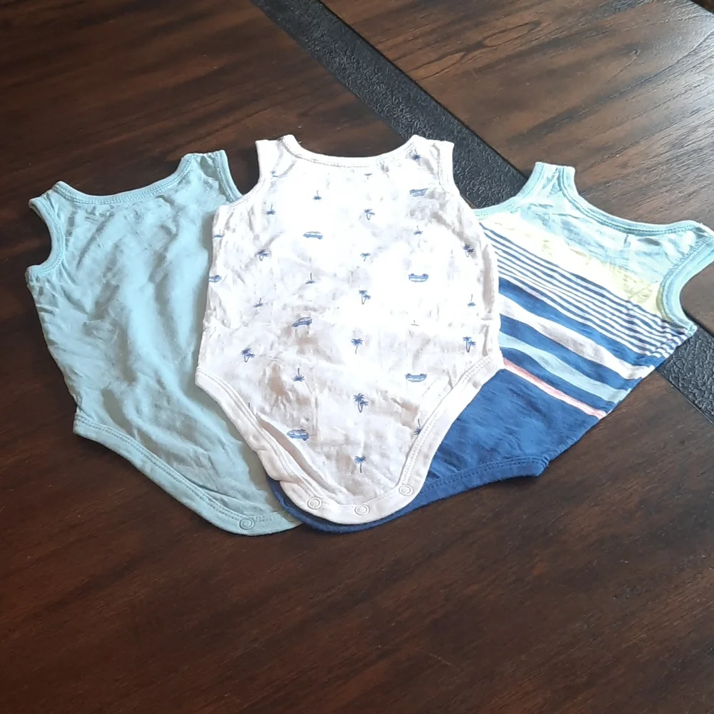 Carter's tank top onesie set palm trees like new 9 months